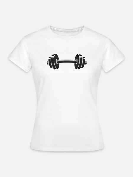 hantel - Frauen T-Shirt - Weiß