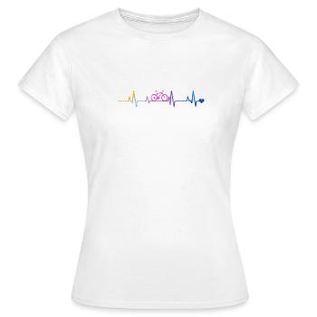 Heartbeat Cyclist Gradient - Women's T-Shirt - white - Front - AI Model Female 172 dark (172cm)