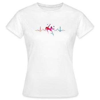 Boulderer Herzschlag Boulder Bouldern - Frauen T-Shirt - Weiß - Vorne - AI Model Female 172 dark (172cm)