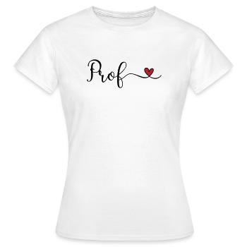 Prof Herz Typographie Geschenk - Frauen T-Shirt - Weiß - Vorne - AI Model Female 172 dark (172cm)