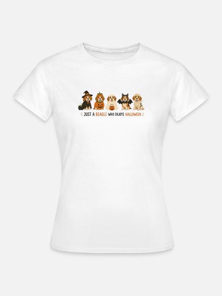 Beagle Halloween-Crew - Frauen T-Shirt - Weiß