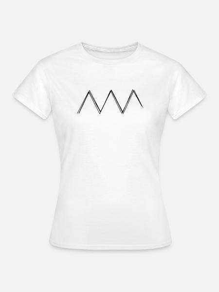 Zickzack handgezeichnet - Frauen T-Shirt - Weiß