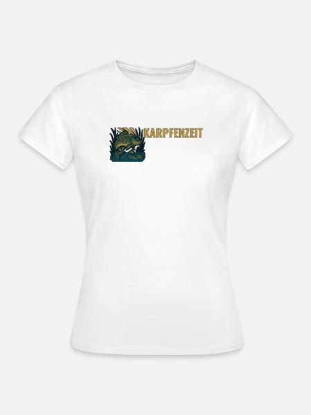 Karpfenangeln Karpfenzeit. - Frauen T-Shirt - Weiß