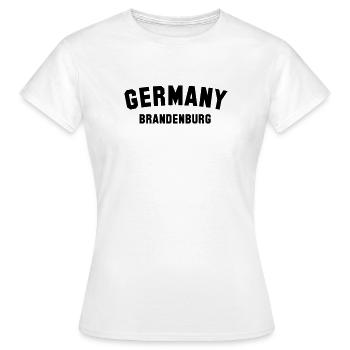 BRANDENBURG - Frauen T-Shirt - Weiß - Vorne - AI Model Female 172 dark (172cm)