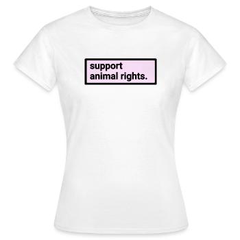 Soutien aux droits des animaux - T-shirt Femme - blanc - Devant - AI Model Female 172 dark (172cm)