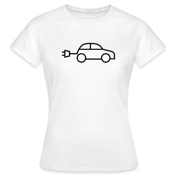 voiture électrique voiture électrique voiture électrique - T-shirt Femme - blanc - Devant - AI Model Female 172 dark (172cm)