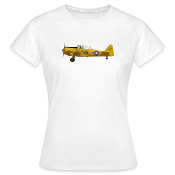 T-6 Texan - T-shirt Femme - blanc - Devant - AI Model Female 172 dark (172cm)