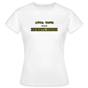mixed emotions - Frauen T-Shirt - Weiß - Vorne - AI Model Female 172 dark (172cm)