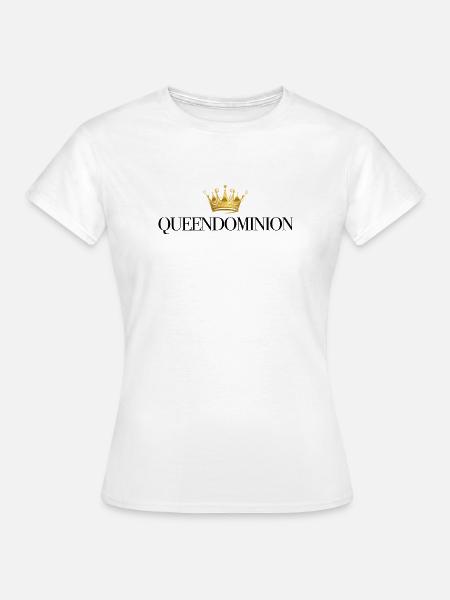 Goldene Krone Auf Schwarz - Frauen T-Shirt - Weiß