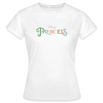 Disney Prinzessinnen Schriftzug Mit Logo - Frauen T-Shirt - Weiß - Vorne - AI Model Female 172 dark (172cm)