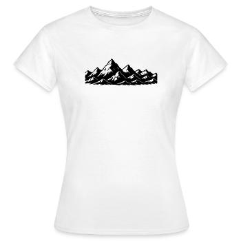 Montagnes Symbole des Alpes - T-shirt Femme - blanc - Devant - AI Model Female 172 dark (172cm)