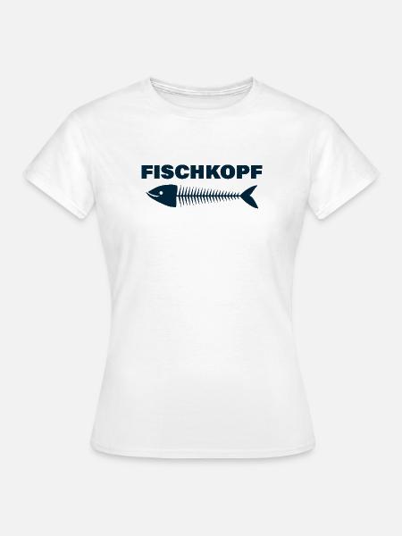 FISCHKOPF - Frauen T-Shirt - Weiß