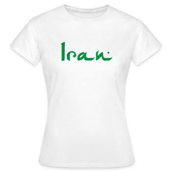 Iran - T-shirt Femme - blanc - Devant - AI Model Female 172 dark (172cm)