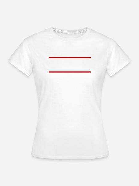 Linie Symbol Strich - Frauen T-Shirt - Weiß