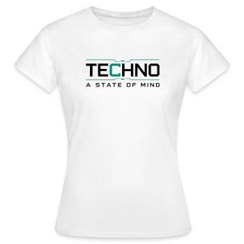 Techno - Un état d’esprit - T-shirt Femme - blanc - Devant - AI Model Female 172 dark (172cm)