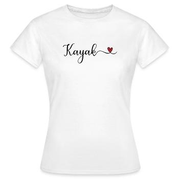 Un cœur de kayak mignon - T-shirt Femme - blanc - Devant - AI Model Female 172 dark (172cm)