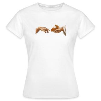 Tarte à la citrouille : La préparation de la tarte à la citrouille - T-shirt Femme - blanc - Devant - AI Model Female 172 dark (172cm)