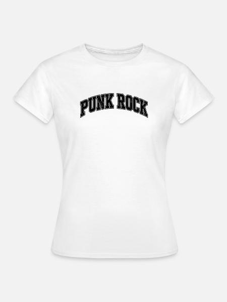 Punk Rock Schriftzug - Frauen T-Shirt - Weiß