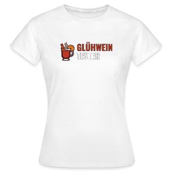 Glühwein Tester – Weihnachtsmarkt Shirt - Frauen T-Shirt - Weiß - Vorne - AI Model Female 172 dark (172cm)