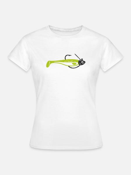 Gummifisch Angelkoeder Icon - Frauen T-Shirt - Weiß