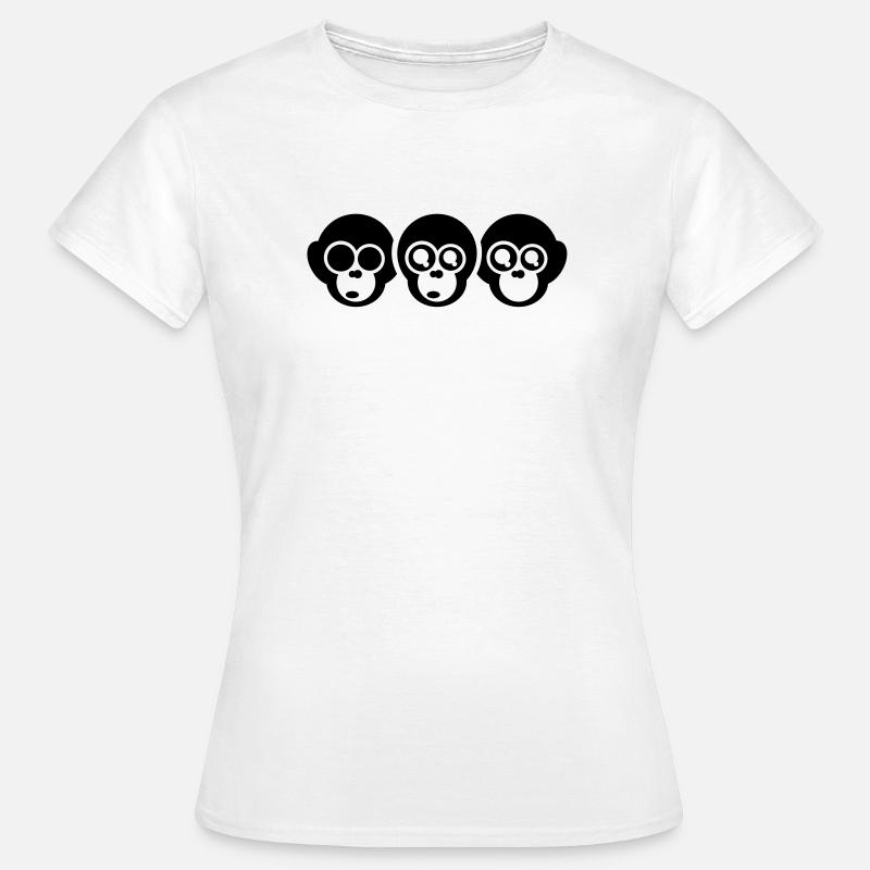 the three monkeys - Women's T-Shirt - white