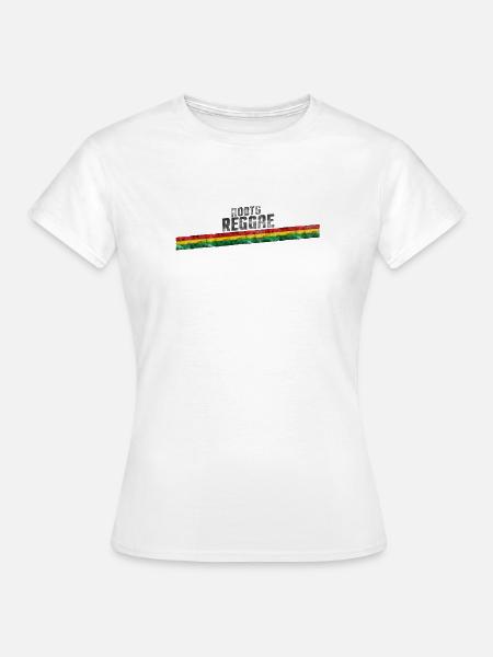 Roots Reggae Farbverlauf Design - Frauen T-Shirt - Weiß