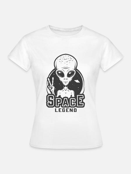 Alien Alien Space Legend - Frauen T-Shirt - Weiß