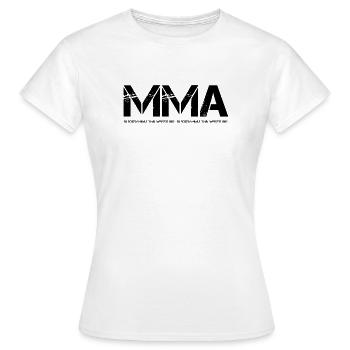 MMA - T-shirt Femme - blanc - Devant - AI Model Female 172 dark (172cm)