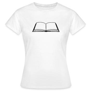 Buch leeren - Frauen T-Shirt - Weiß - Vorne - AI Model Female 172 dark (172cm)