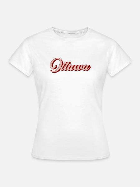 Ottawa Retro Script - Frauen T-Shirt - Weiß