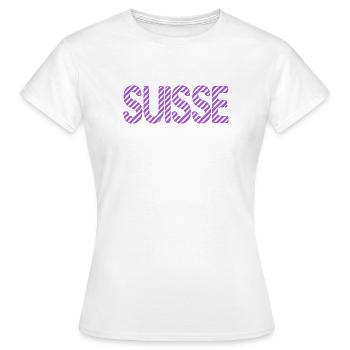 SCHWEIZ. LAND. GENF. SCHWEIZ. HUMOR. LAND - Frauen T-Shirt - Weiß - Vorne - AI Model Female 172 dark (172cm)