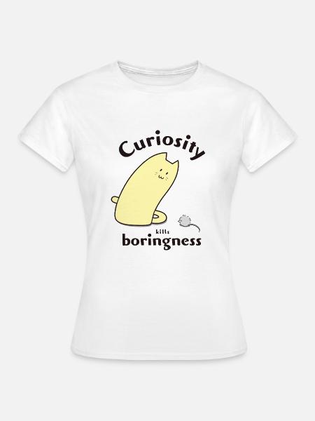 Sein Name ist Macaroni (Neugier) - Frauen T-Shirt - Weiß
