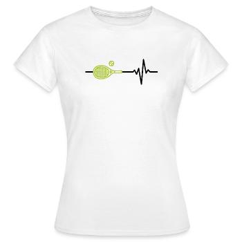 Le tennis est ma vie, mon battement de cœur, ma bagarre sur le court - T-shirt Femme - blanc - Devant - AI Model Female 172 dark (172cm)