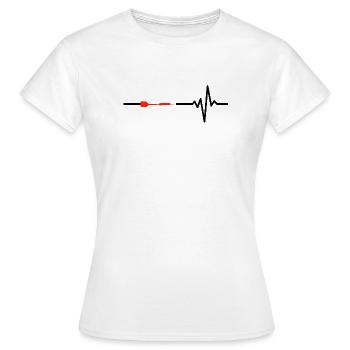 Darts Is My Life, Heartbeat, 180, Bulls Eye - Women's T-Shirt - white - Front - AI Model Female 172 dark (172cm)