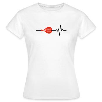 Le padel, c’est ma vie, mon cœur, mon cœur, mon amateur de cour - T-shirt Femme - blanc - Devant - AI Model Female 172 dark (172cm)