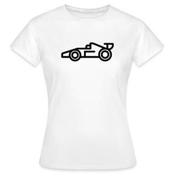 Rennwagen - Frauen T-Shirt - Weiß - Vorne - AI Model Female 172 dark (172cm)