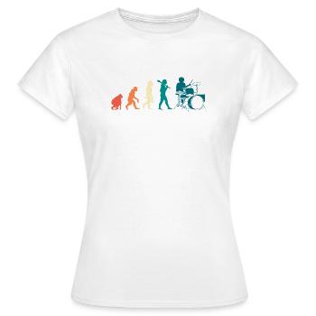 Batteur Baguettes de batterie - T-shirt Femme - blanc - Devant - AI Model Female 172 dark (172cm)
