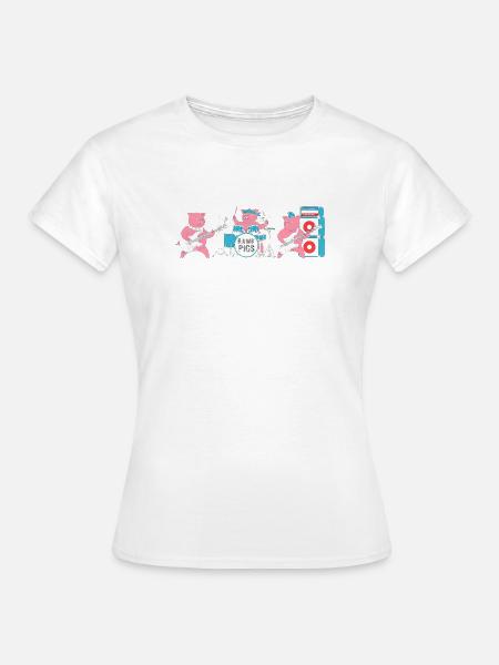 Rawk Pigs Drum Band - Frauen T-Shirt - Weiß