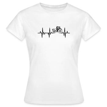 Traktor Pulsschlag - Frauen T-Shirt - Weiß - Vorne - AI Model Female 172 dark (172cm)