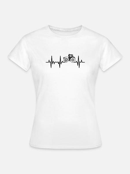 Traktor Pulsschlag - Frauen T-Shirt - Weiß