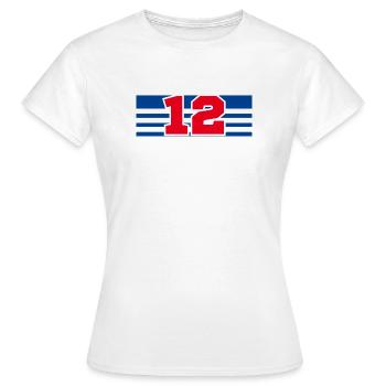 Numéro 12 France - T-shirt Femme - blanc - Devant - AI Model Female 172 dark (172cm)