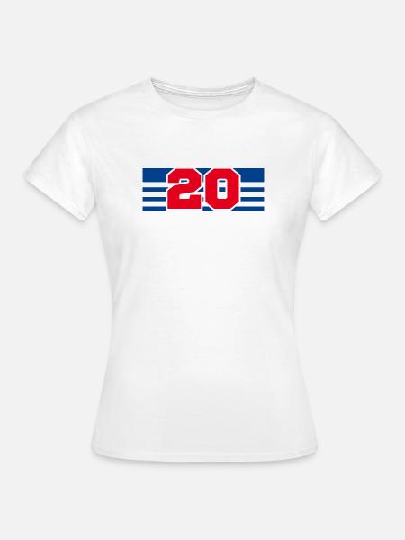Nummer 20 Frankreich - Frauen T-Shirt - Weiß