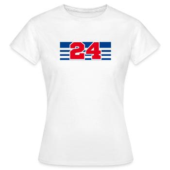 Nummer 24 Frankreich - Frauen T-Shirt - Weiß - Vorne - AI Model Female 172 dark (172cm)