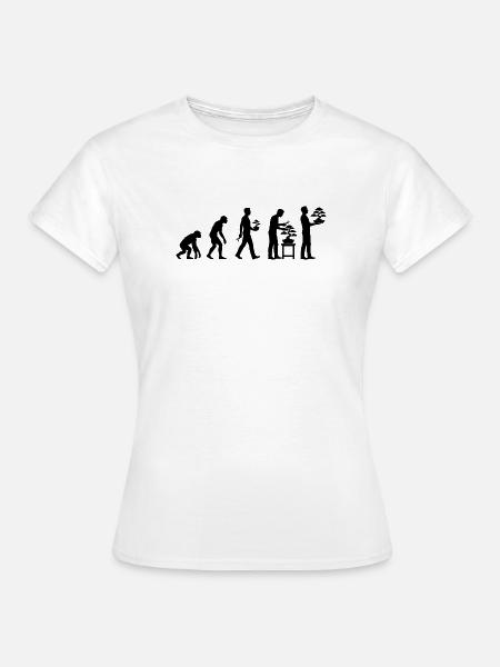 Japanische Bonsai-Baum Pflanze Evolution Bonsai - Frauen T-Shirt - Weiß
