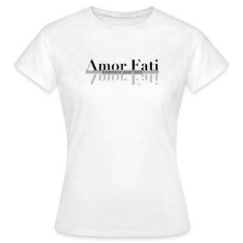 Amor Fati - Embrace your Date - Women's T-Shirt - white - Front - AI Model Female 172 dark (172cm)