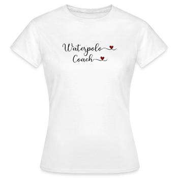 Entraîneur de water-polo avec un cœur - T-shirt Femme - blanc - Devant - AI Model Female 172 dark (172cm)