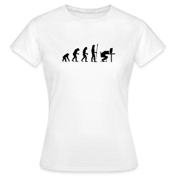 evolution_pc_4 - Frauen T-Shirt - Weiß - Vorne - AI Model Female 172 dark (172cm)