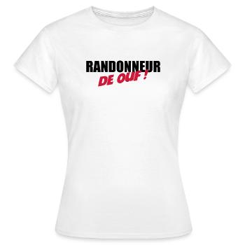 Randonneur de ouf ! - T-shirt Femme - blanc - Devant - AI Model Female 172 dark (172cm)