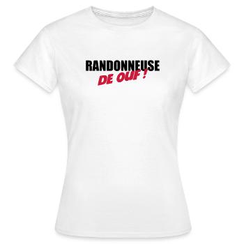 Randonneuse de ouf ! - T-shirt Femme - blanc - Devant - AI Model Female 172 dark (172cm)