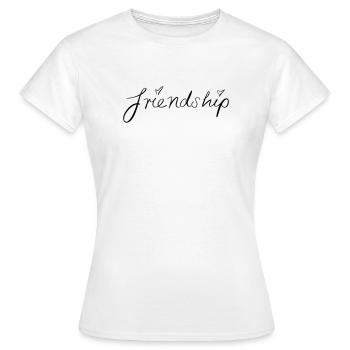 amitié - T-shirt Femme - blanc - Devant - AI Model Female 172 dark (172cm)
